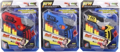 Plastični pištolj na pjenaste metke s vakuumskim čepićima