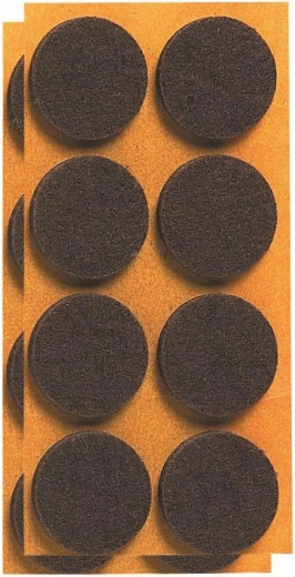 Filcane samoljepljive podloške za namještaj 20 mm, smeđe (24 kom)