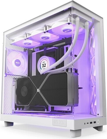 računalno kućište NZXT H6 Flow RGB, bijelo