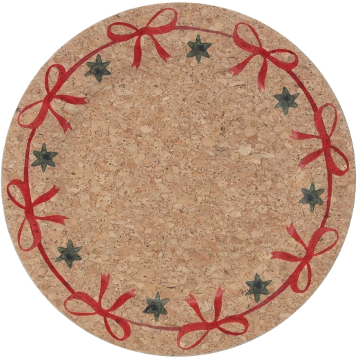 Okrugli pluteni podložak sa trakama 33 × 33 × 1,5 cm, set 6 kom