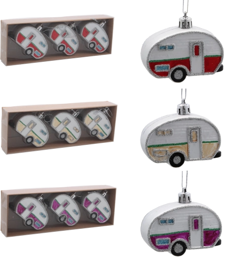 Set božićnih ukrasa karavan 8 cm – 3 kom