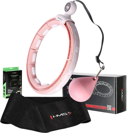 Set pametni masažni hula hoop s brojačem i magnetima + steznik za mršavljenje HMS BR163 Plus Size