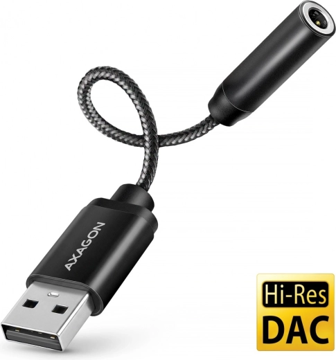 AXAGON hi-res USB-A zvučna kartica s DAC 32 bita / 384 kHz, 3,5 mm jack