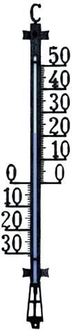 Vanjski zidni termometar 50 cm, crni
