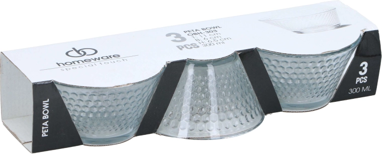 Set staklenih zdjelica Peta 300 ml, 3 kom