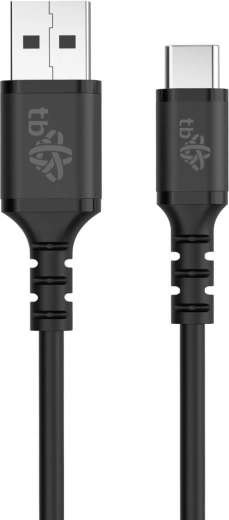Silikonski USB–USB‑C kabel 50 cm, crni