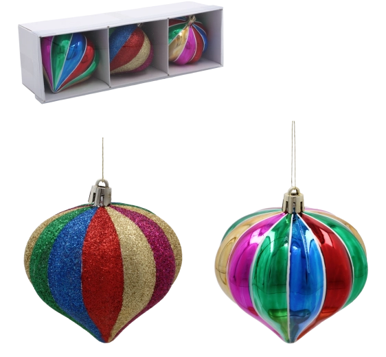 Set božićnih ukrasa spirala 8 cm – višebojni (3 kom) Chomik