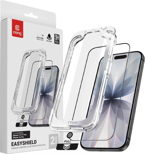 Kaljeno staklo EasyShield 2‑Pack za iPhone 17 / iPhone 17 Pro / iPhone 16 Pro (2 kom)