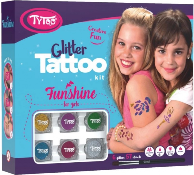 TyToo Funshine velika set za šljokičaste tetovaže za djevojčice