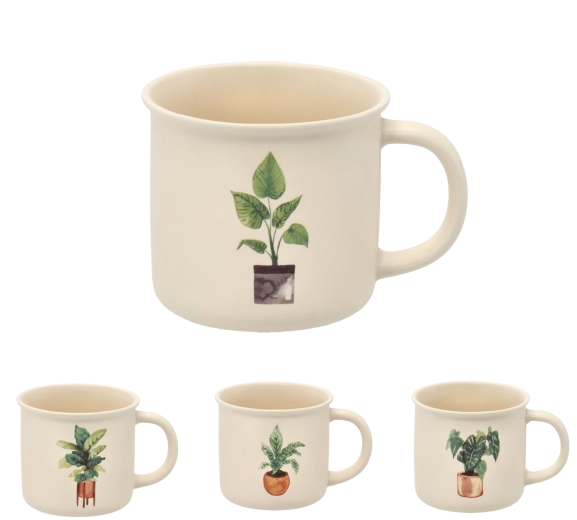 Porculanska šalica s biljnim motivom 355 ml