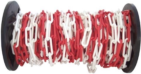 Plastični upozoravajući lanac crveno-bijeli 25 m