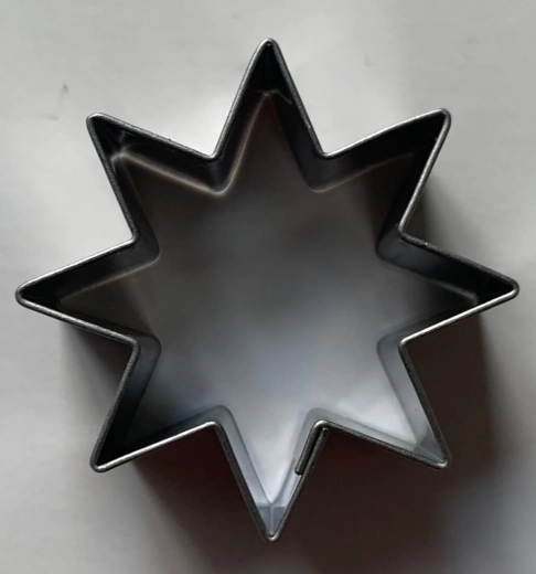 Kalup za kekse zvijezda, 8-kraka, 40 mm, nehrđajući čelik