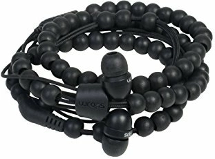 Wraps Natural Ebony crne in-ear slušalice s drvenim perlama