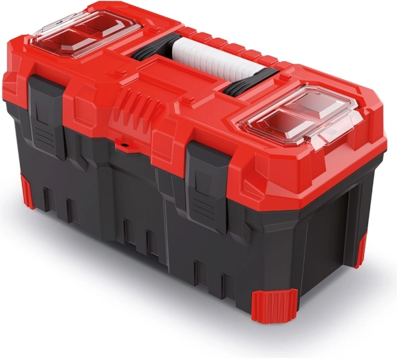 Plastični kovčeg za alat TITAN PLUS, crveni, 55 × 28 × 27 cm