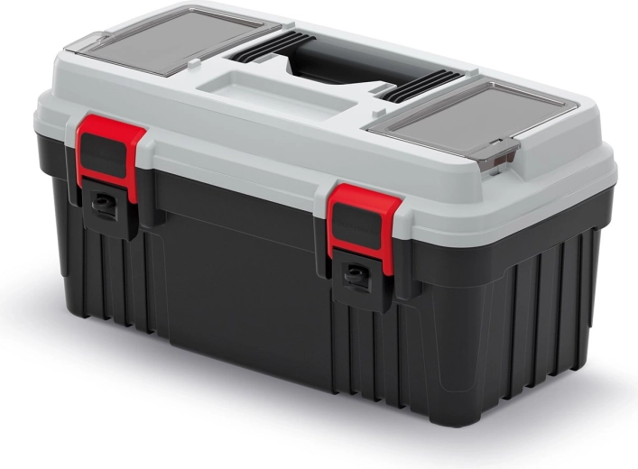 Plastični kovčeg za alat OPTIMA 47 × 25,6 × 23,8 cm, sivi