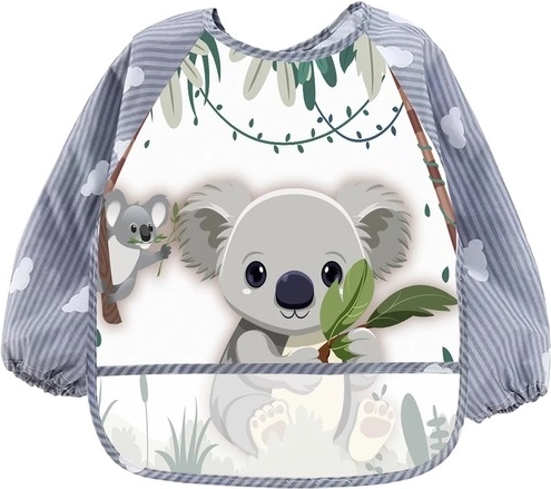 Dječja vodonepropusna podbradnica s dugim rukavima KRUZZEL s džepom – koala