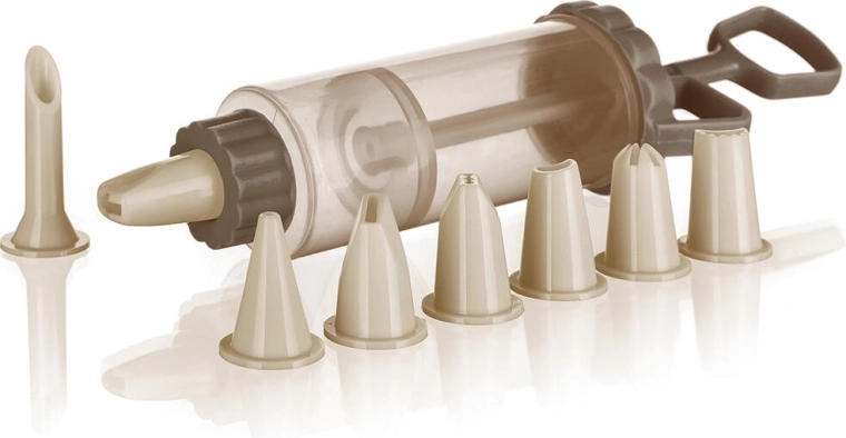 Klinasti štrcalj za ukrašavanje slastica Culinaria, 20 cm, 8 nastavaka