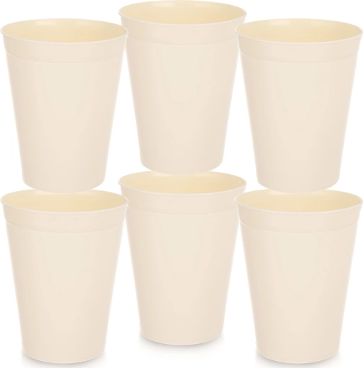 Kremaste plastične čaše SANDY 300 ml – set od 6 kom