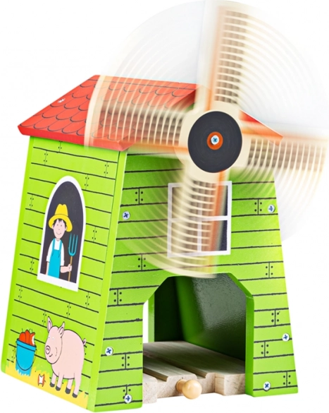 drveni vjetrenjača za drvenu željezničku prugu Bigjigs Rail