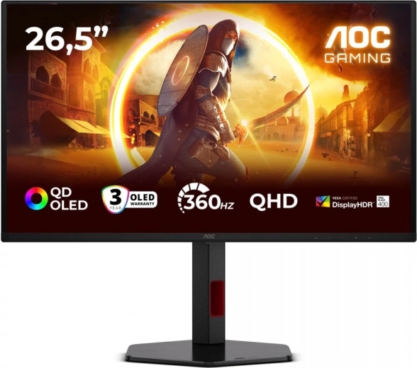 Gaming monitor 26,5" QD‑OLED 360 Hz s pivotom i HDMI/DP