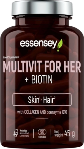 Essensey multivitamini za žene s biotinom, kolagenom i koenzimom Q10 – 90 kapsula