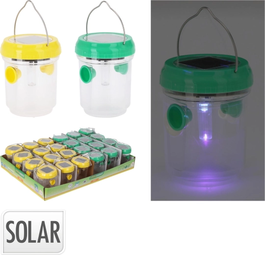 Solarna lanternica s LED hvataljkom za kukce, promjer 7 cm, visina 9 cm, mix boja