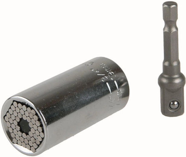 Univerzalna nastavna glava 3/8" za vijke 7–19 mm s adapterom