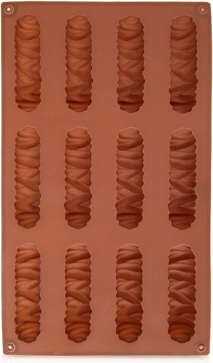 Silikonski kalup za kekse i praline, smeđi 29 × 17 × 1,8 cm