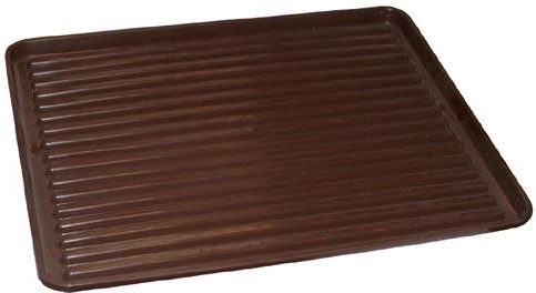 Ocjeđivač posuđa 50 × 40 cm smeđa plastika