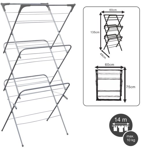 Troslojni sušilac za rublje Camilla, sklopivi