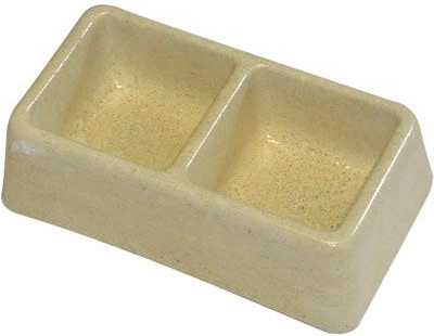 Betonska dvostruka zdjelica za glodavce – mala, 165 × 90 × 50 mm
