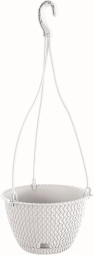Viseća posuda za cvijeće Splofy Round W 27 cm bijela