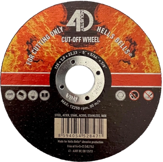 Rezni disk za čelik i nehrđajući čelik 125 × 2,0 × 22,2 mm