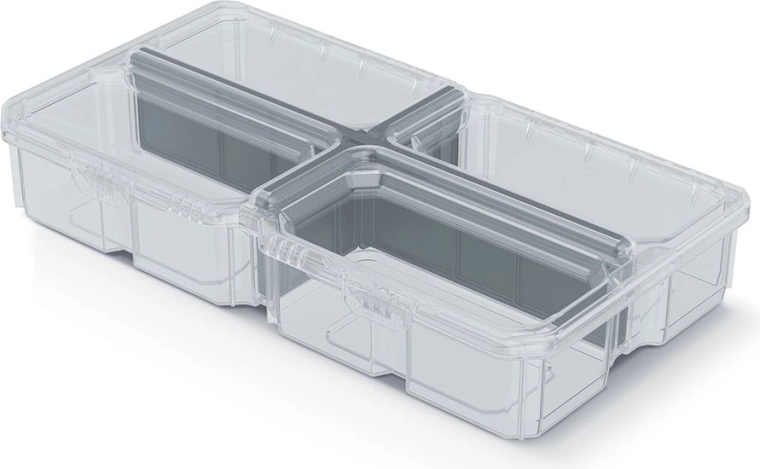 Plastični organizator s prozirnim poklopcem MSX BOX, 28,5 × 15,8 × 5,7 cm