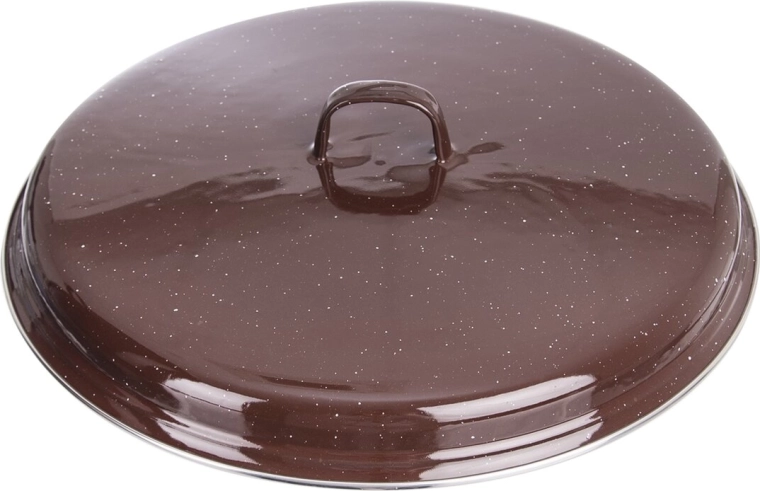 Emajlirani poklopac Brown s rubom 37,5 cm