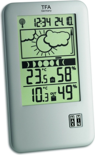 Bežična meteorološka stanica TFA Neo Plus, srebrna