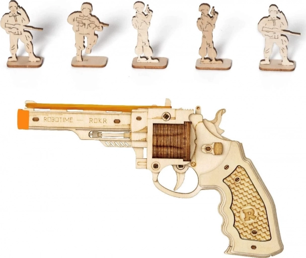 Drveni 3D puzzle revolvera Corsac od Robotime