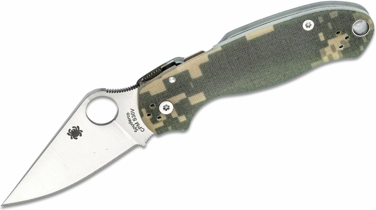 Taktički džepni nož Spyderco Para 3 Camo 7,5 cm, satenski finiš, G10