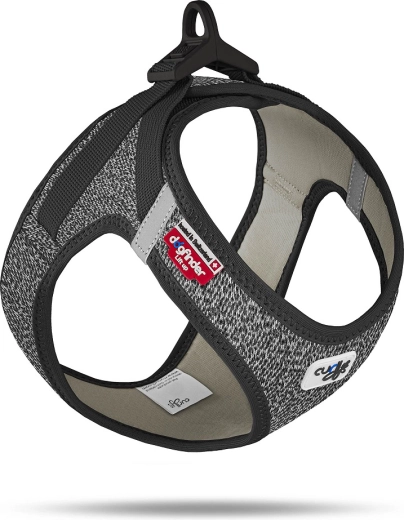 Curli oprsnica za pse s brzom kopčom od merino vune, crna XL (12–18 kg)