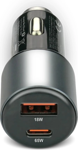 Autopunjač 83 W s USB-C PD i USB-A QC3.0 crni