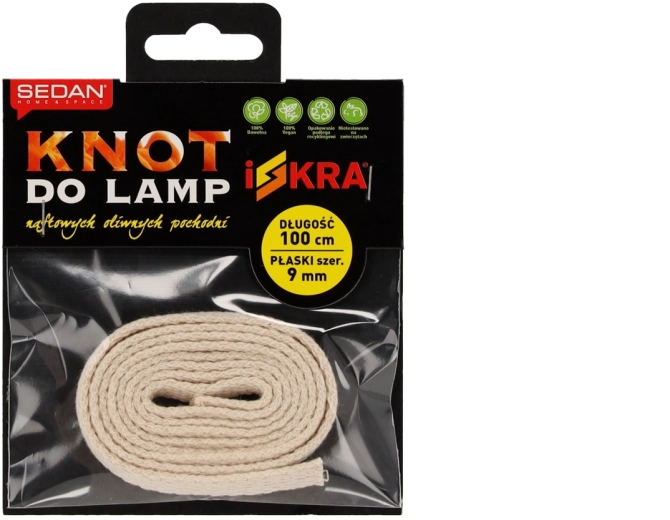 Plosnati pamučni fitilj ISKRA 9 mm, duljina 100 cm