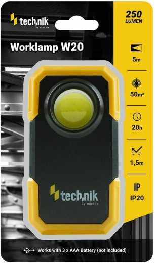 Radna svjetiljka Technik MT‑W20 s kopčom, magnetskom bazom i COB LED