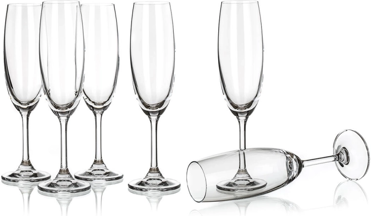Čaše za pjenušavo vino flauta 210 ml LEONA – set 6 kom
