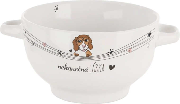 Keramička zdjelica za psa BESKRAJNA LJUBAV, 14 cm