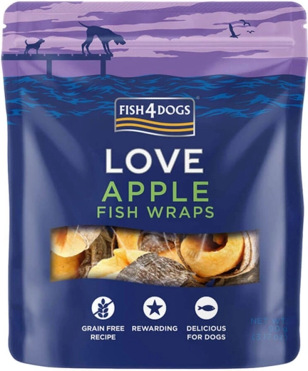 Fish4Dogs poslastice za pse riblji smotuljci s jabukom 90 g