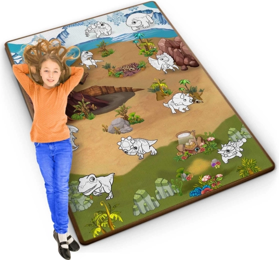 Rolo pjenasta bojanka podloga RICOKIDS 120 × 92 cm s flomasterima
