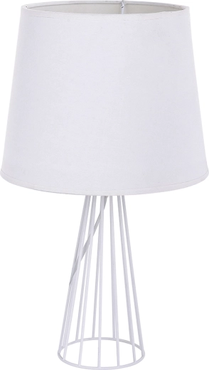 Bijela stolna lampa s metalnim rešetkastim postoljem 40 cm