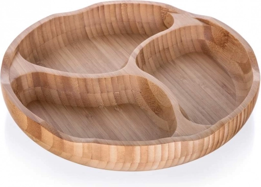 Podijeljeni bambusov tanjur BRILLANTE Bamboo 25 x 4 cm