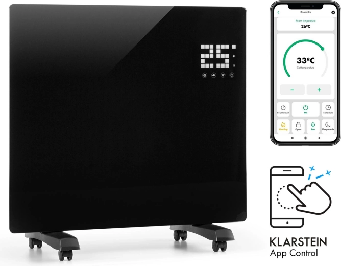 Klarstein Bornholm Single Smart konvektor 1000 W, crni