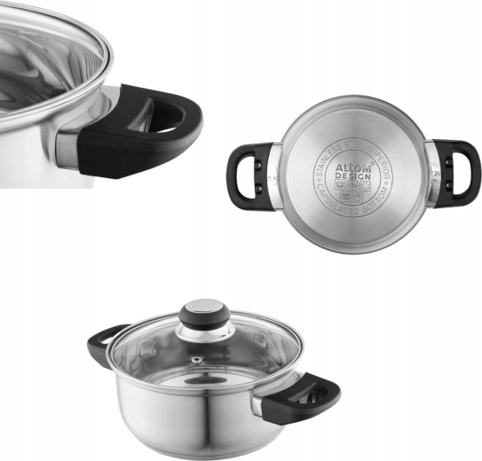 Altom Design Emilio nehrđajući lonac 1,9 l s poklopcem 18 cm